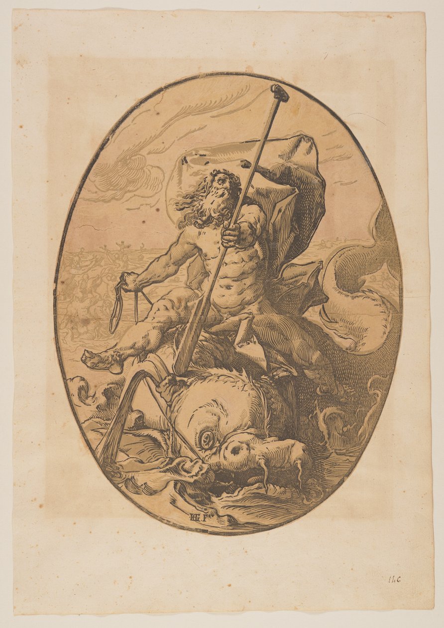 Oceanus, az istenségekből alkotó: Hendrick Goltzius