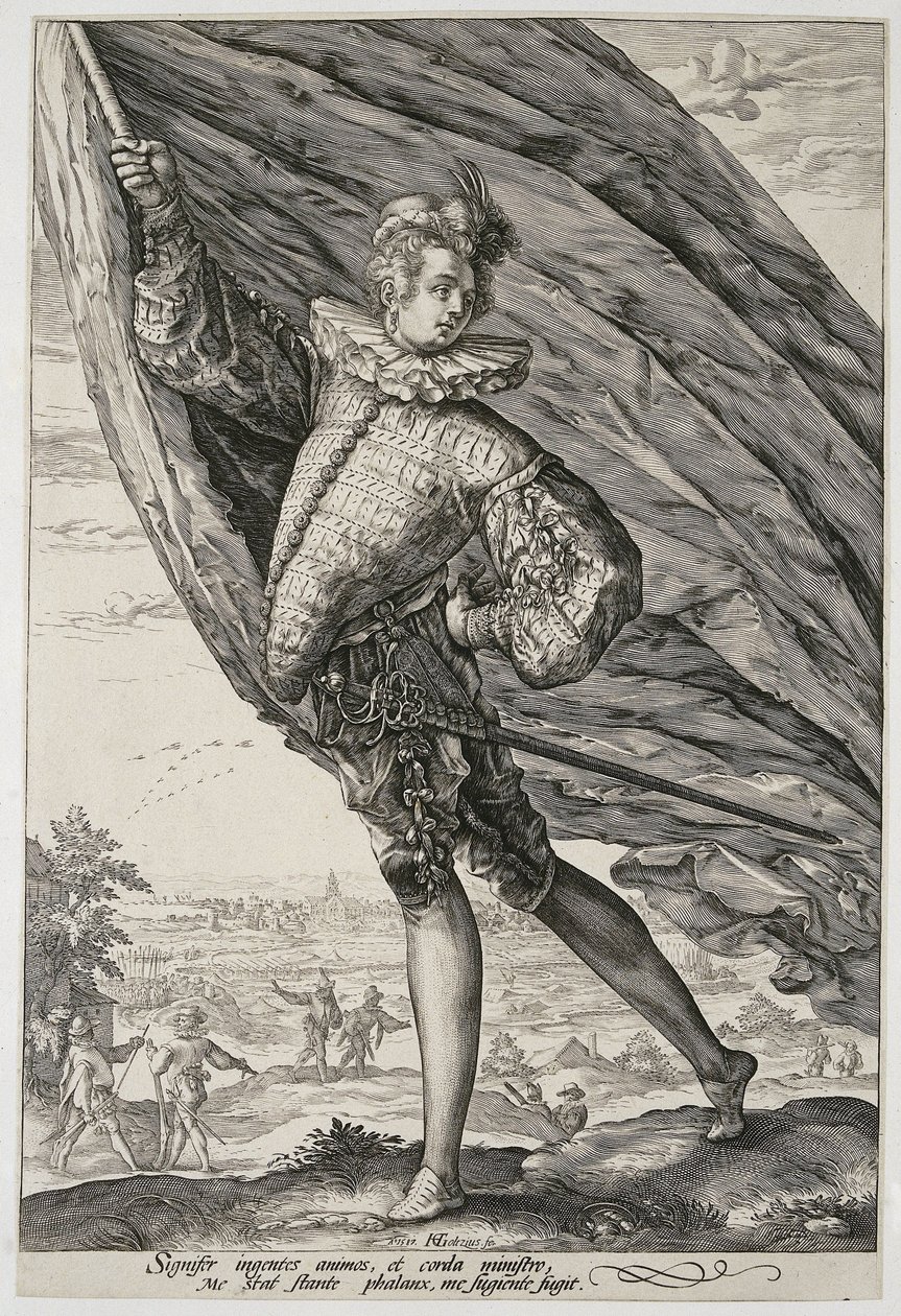 „Libahású” tisztek alkotó: Hendrick Goltzius
