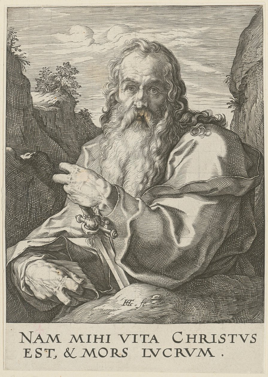 Pál, a „Krisztus, a tizenkét apostol és Pál” sorozat 14. lapja alkotó: Hendrick Goltzius