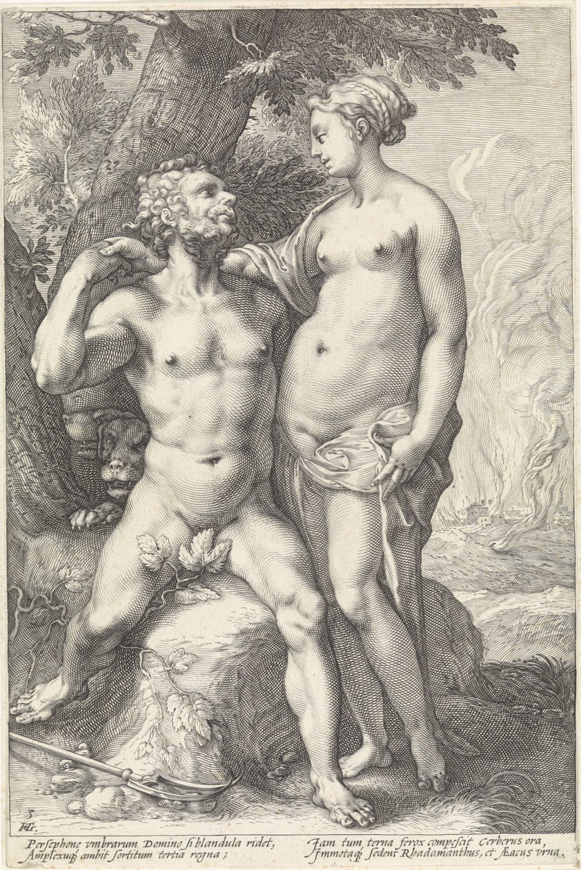 Plútó és Proserpina Godenparen (sorozat címe) alkotó: Hendrick Goltzius