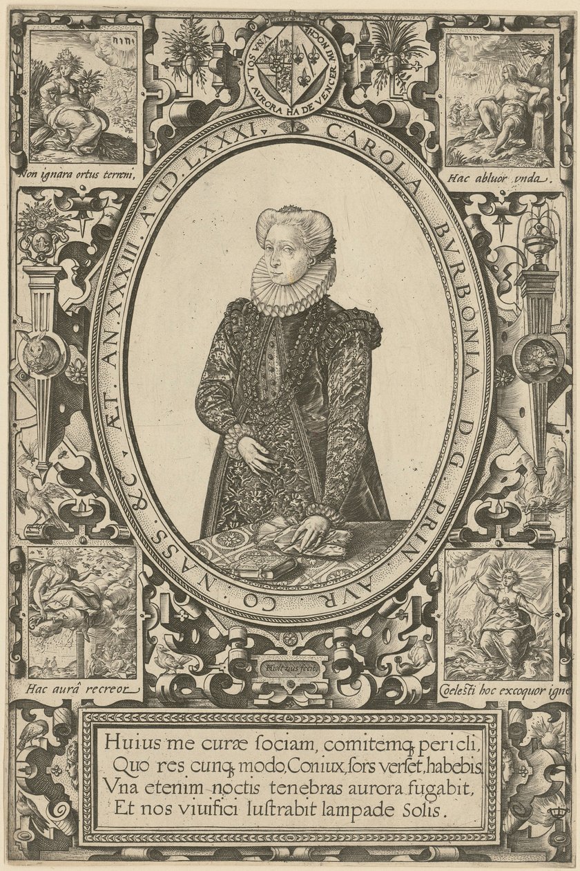 Charlotte de Bourbon portréja alkotó: Hendrick Goltzius