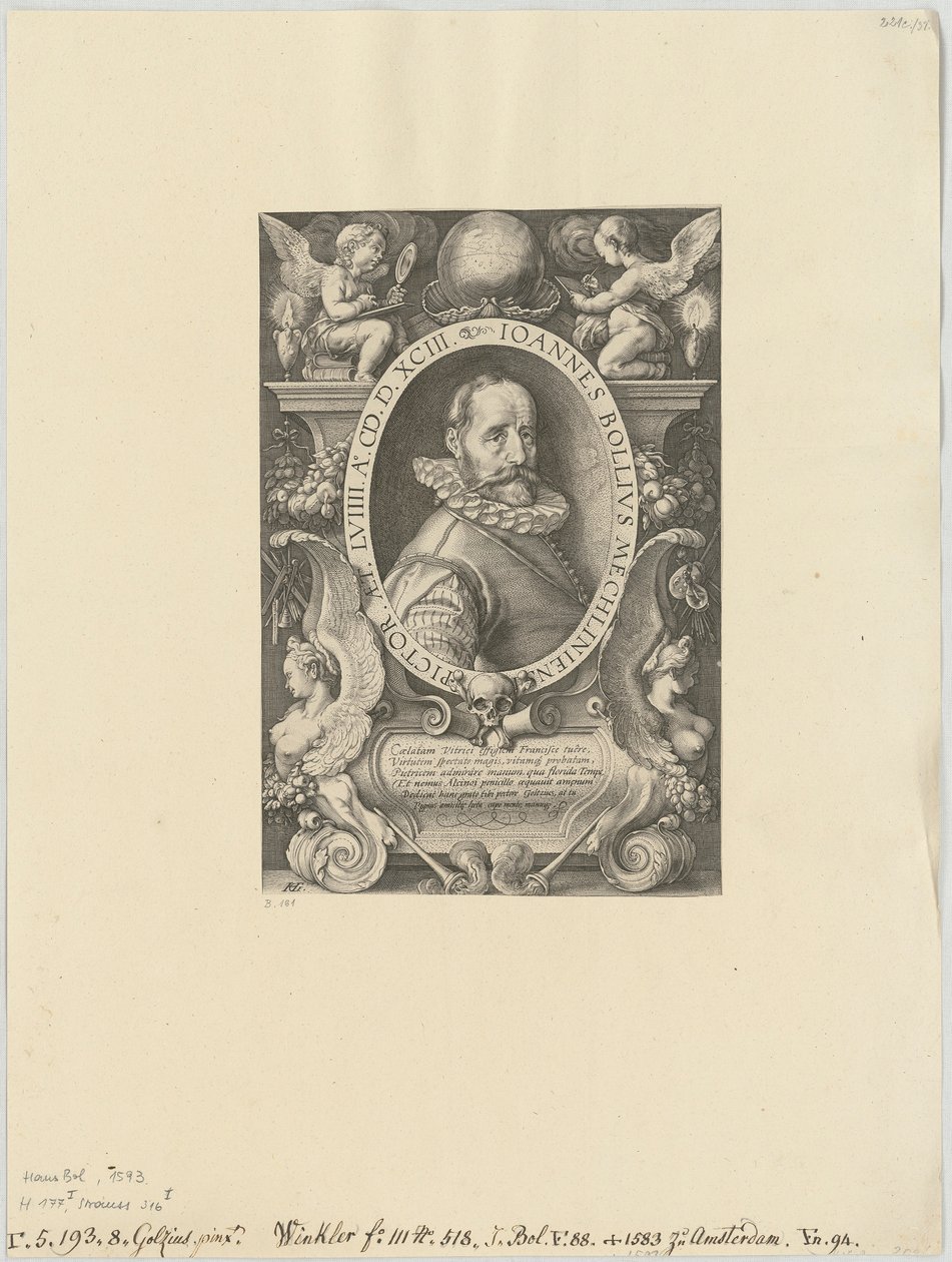 Hans Bol portréja alkotó: Hendrick Goltzius