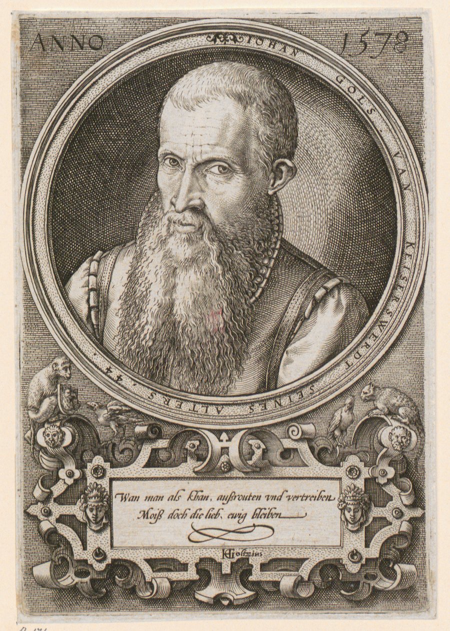 Jan Goltz II portréja [Jan Gols; Johan Gols] alkotó: Hendrick Goltzius