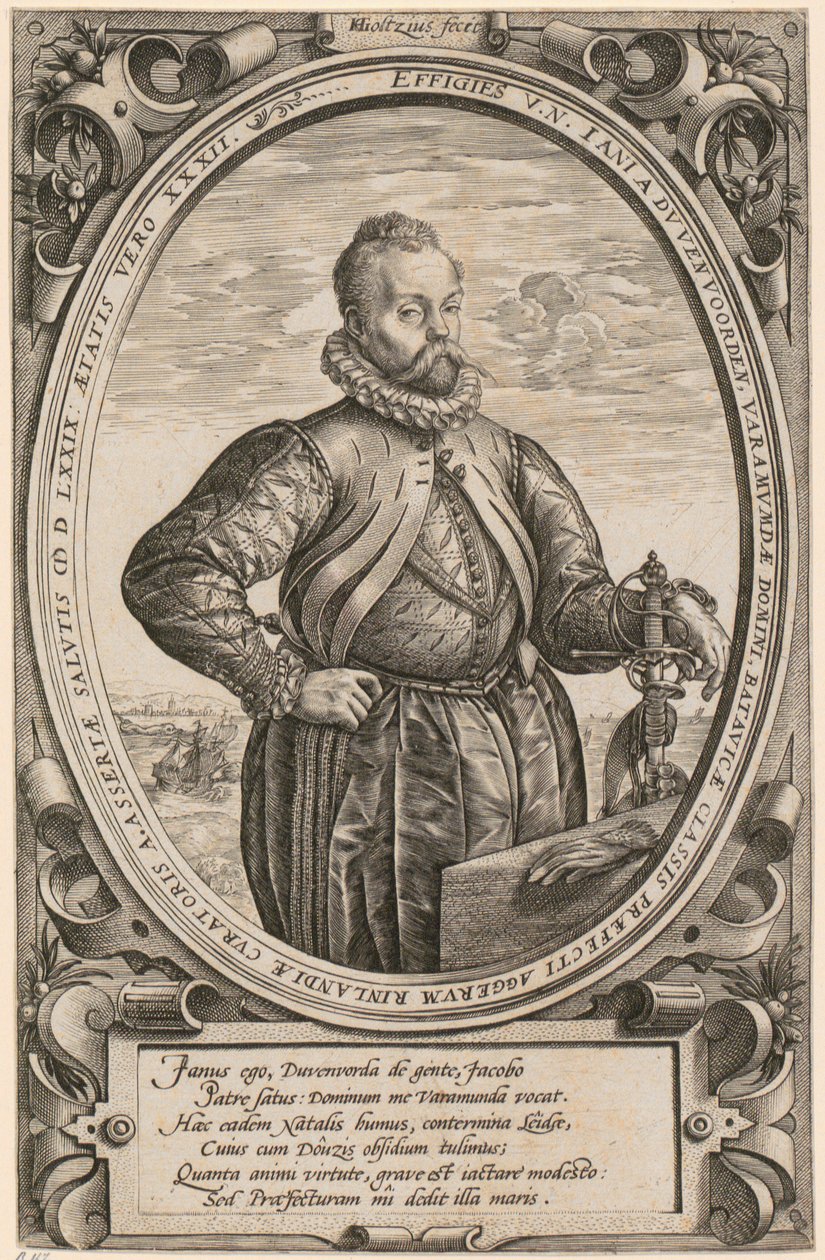 Jan [Johann] van Duvenvoorde portréja alkotó: Hendrick Goltzius