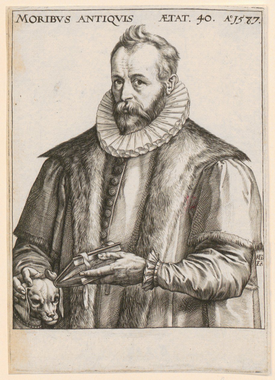 Justus Lipsius portréja alkotó: Hendrick Goltzius