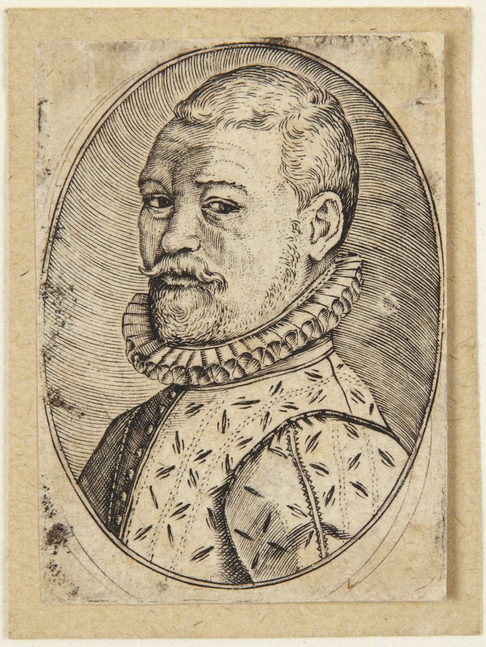 Balra forduló férfi portréja alkotó: Hendrick Goltzius