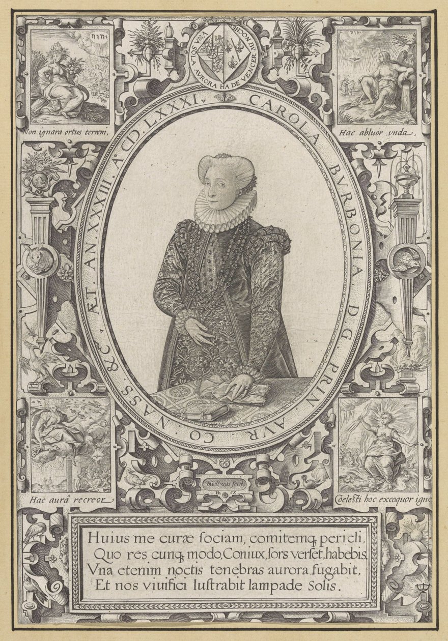 Charlotte of Bourbon portréja alkotó: Hendrick Goltzius