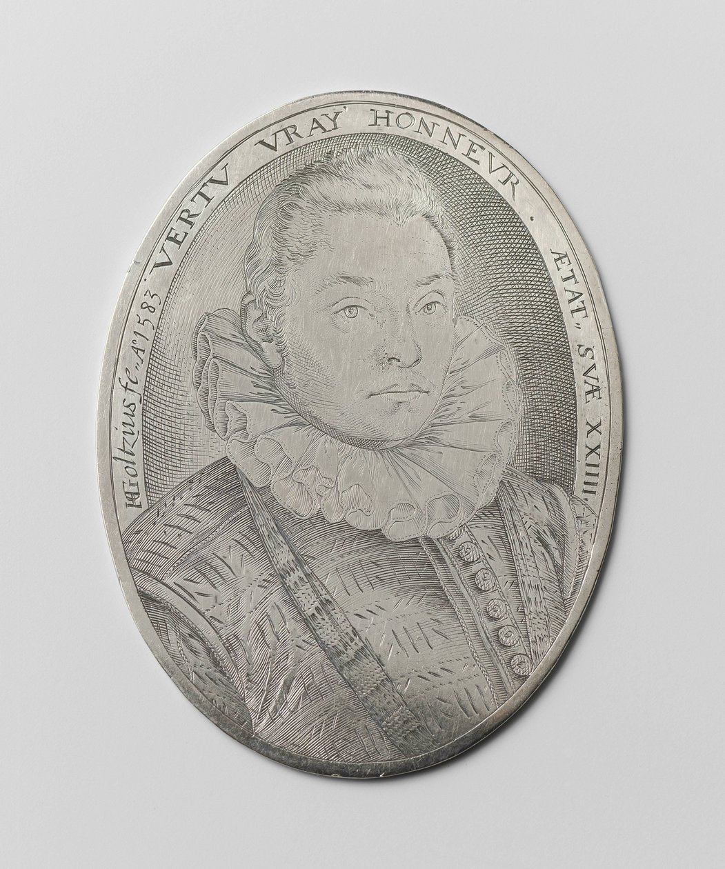 Egy 24 éves férfi portréja alkotó: Hendrick Goltzius