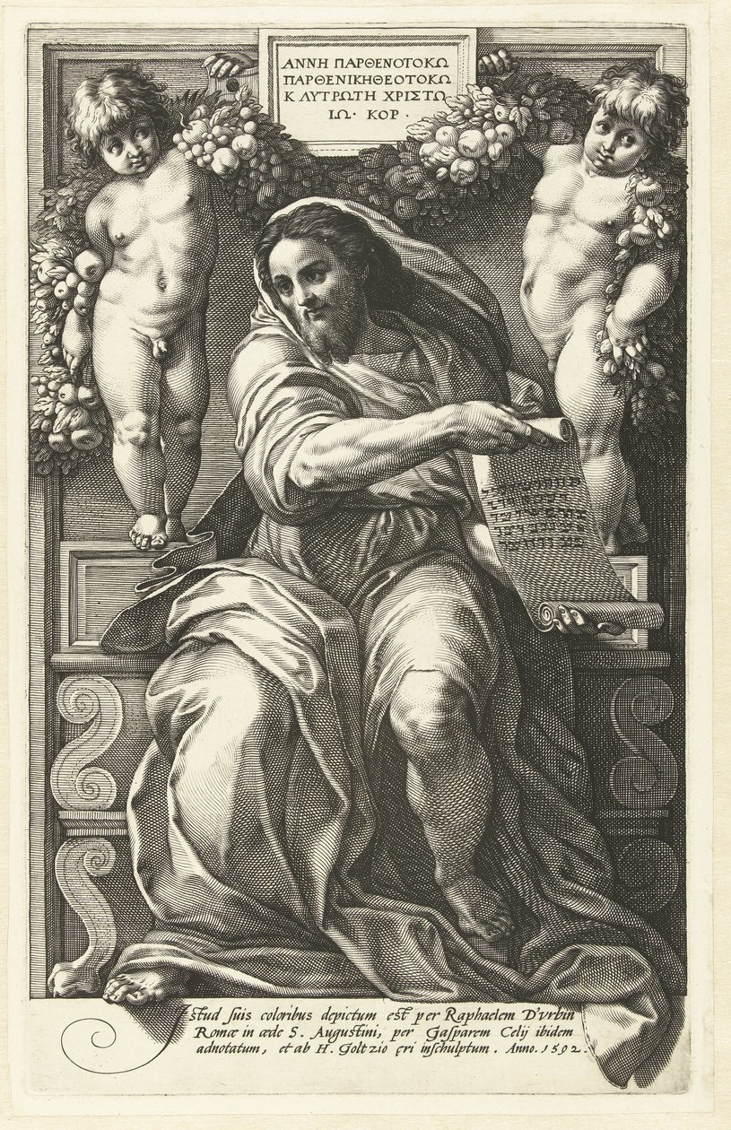 Ésaiás próféta alkotó: Hendrick Goltzius