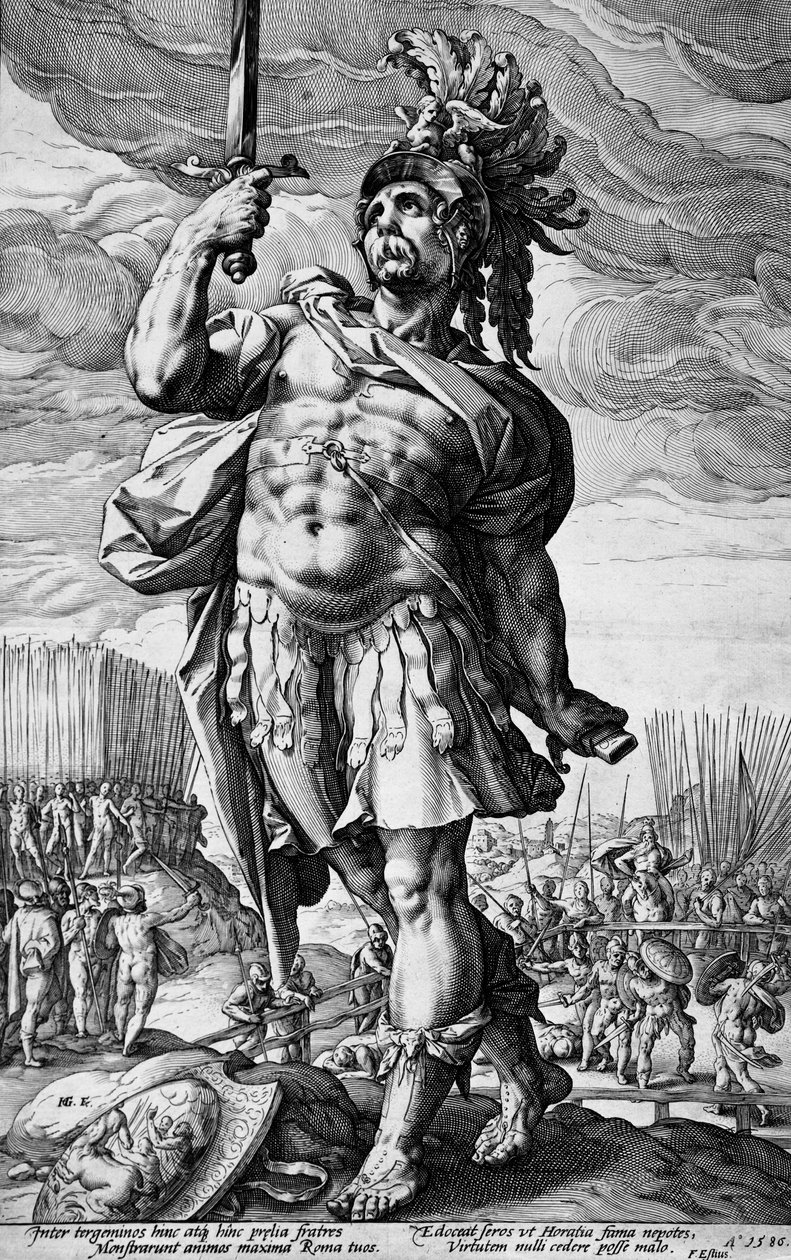 Horatius a közönséghez alkotó: Hendrick Goltzius