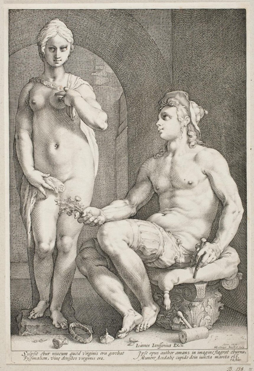 Pygmalion és Galatea alkotó: Hendrick Goltzius