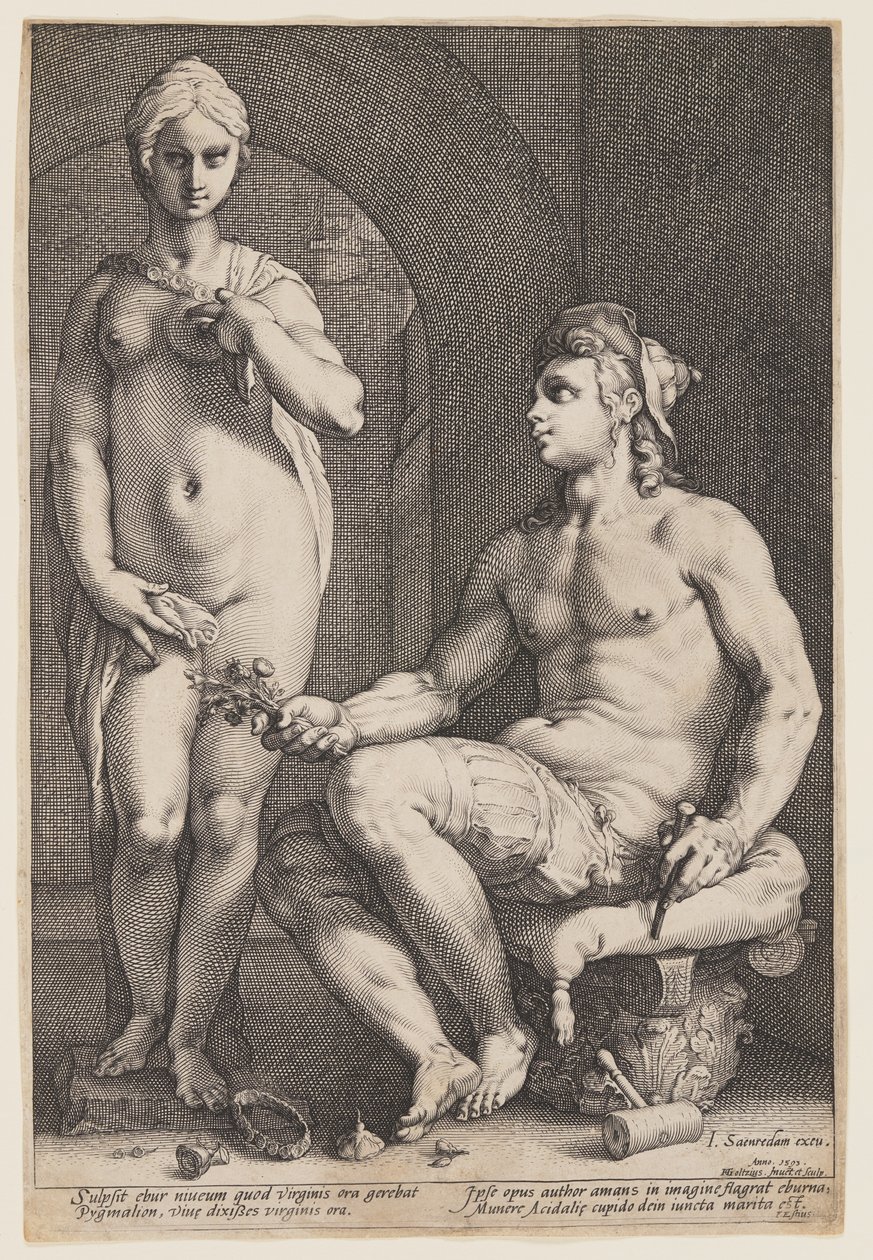 Pygmalion és Galatea alkotó: Hendrick Goltzius