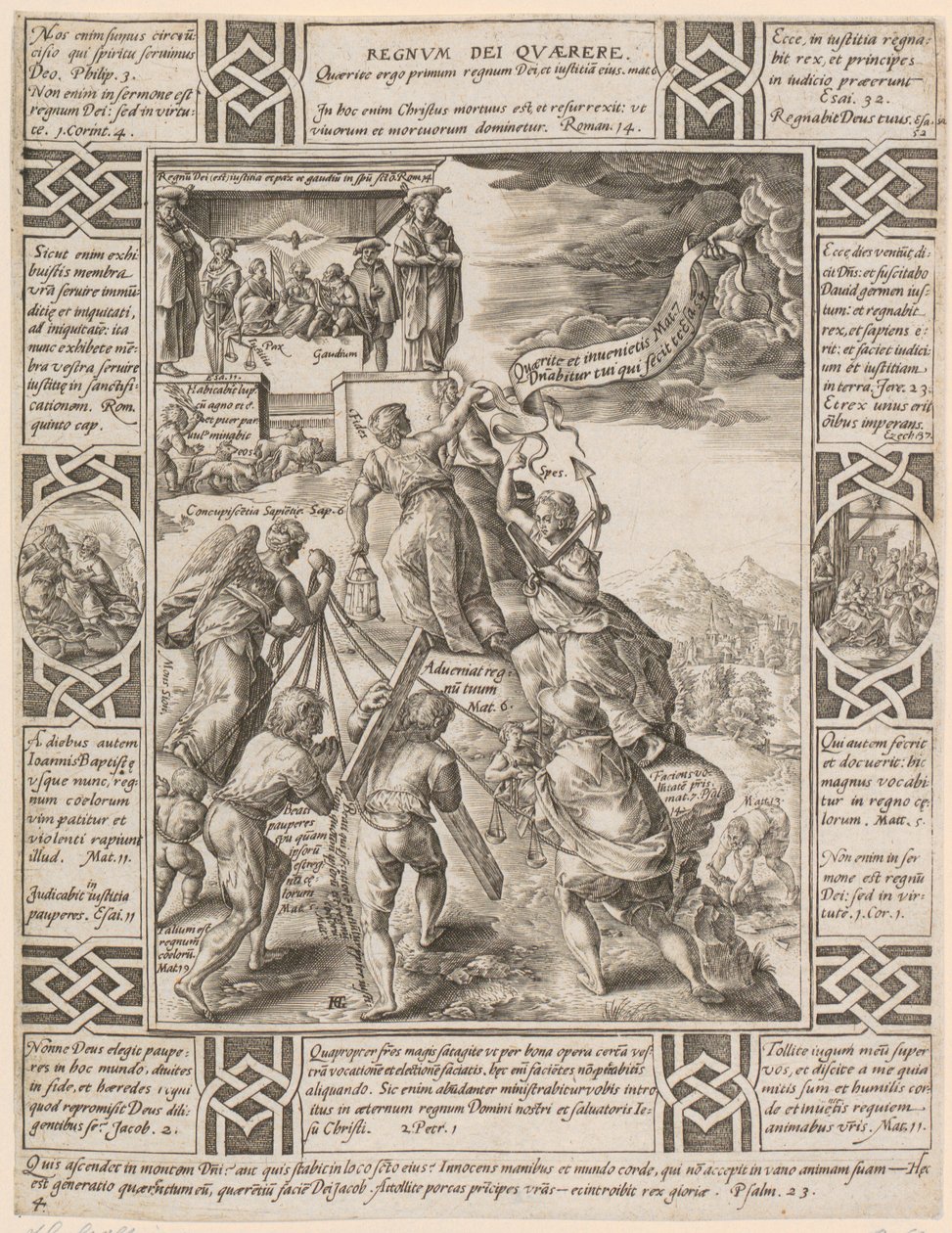 Regnum Dei quaerere, a „A keresztény hit allegóriái” sorozat 4. száma alkotó: Hendrick Goltzius