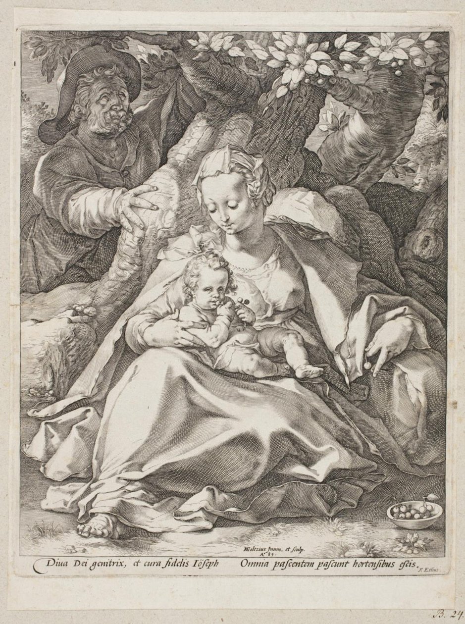 Pihenjen az Egyiptomba tartó járaton egy cseresznyefa alatt alkotó: Hendrick Goltzius