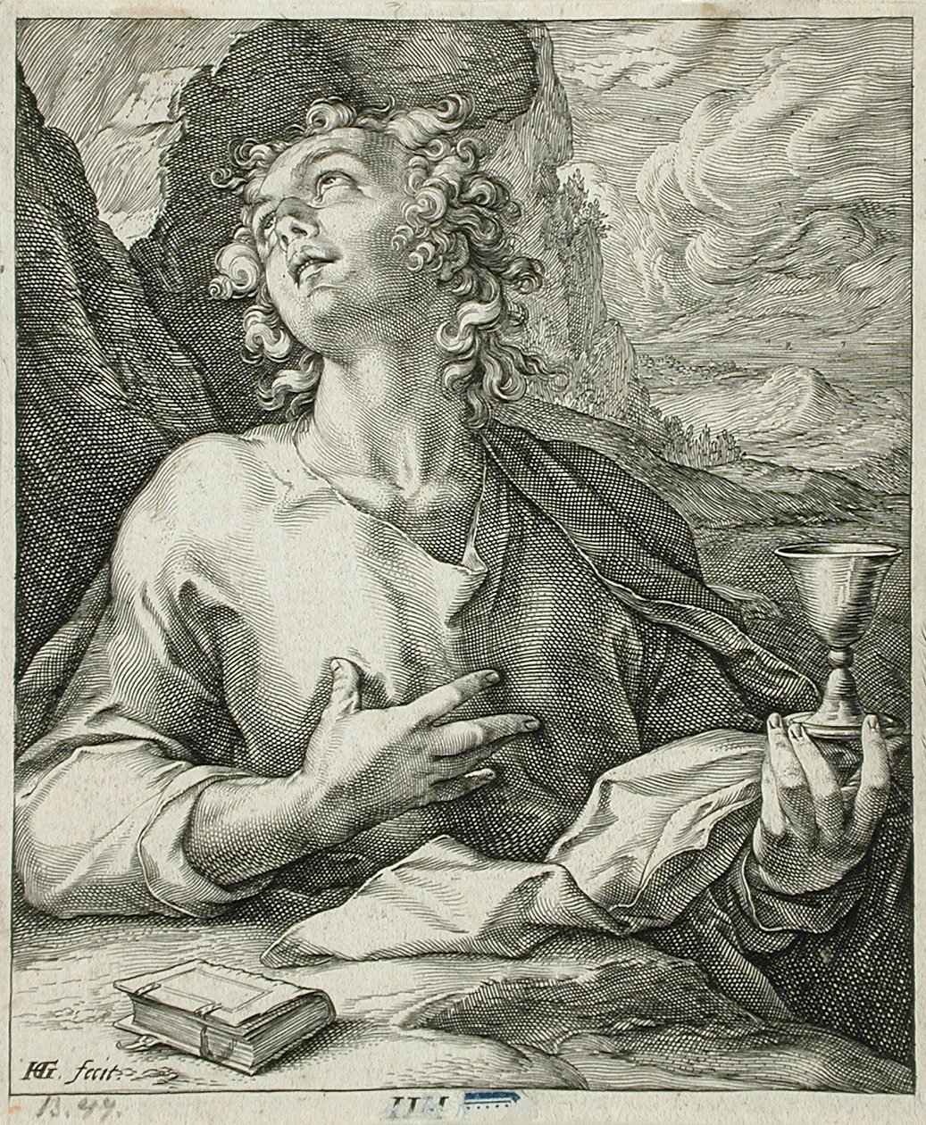 Szent János evangélista alkotó: Hendrick Goltzius