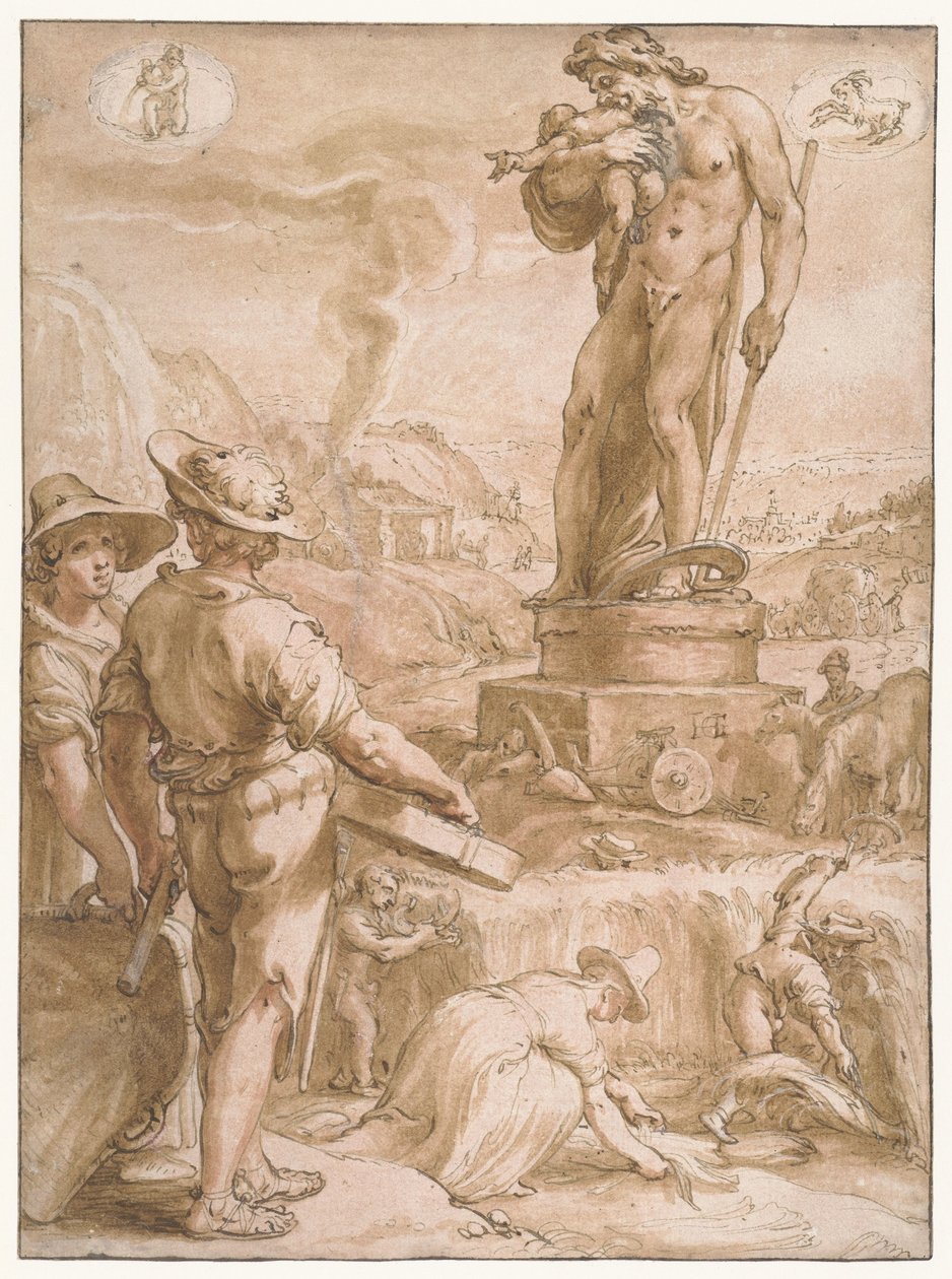 Szaturnusz Hét bolygó (sorozat címe) alkotó: Hendrick Goltzius