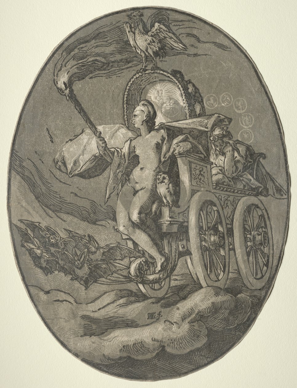 Hét istenség: Nox (éjszaka) alkotó: Hendrick Goltzius
