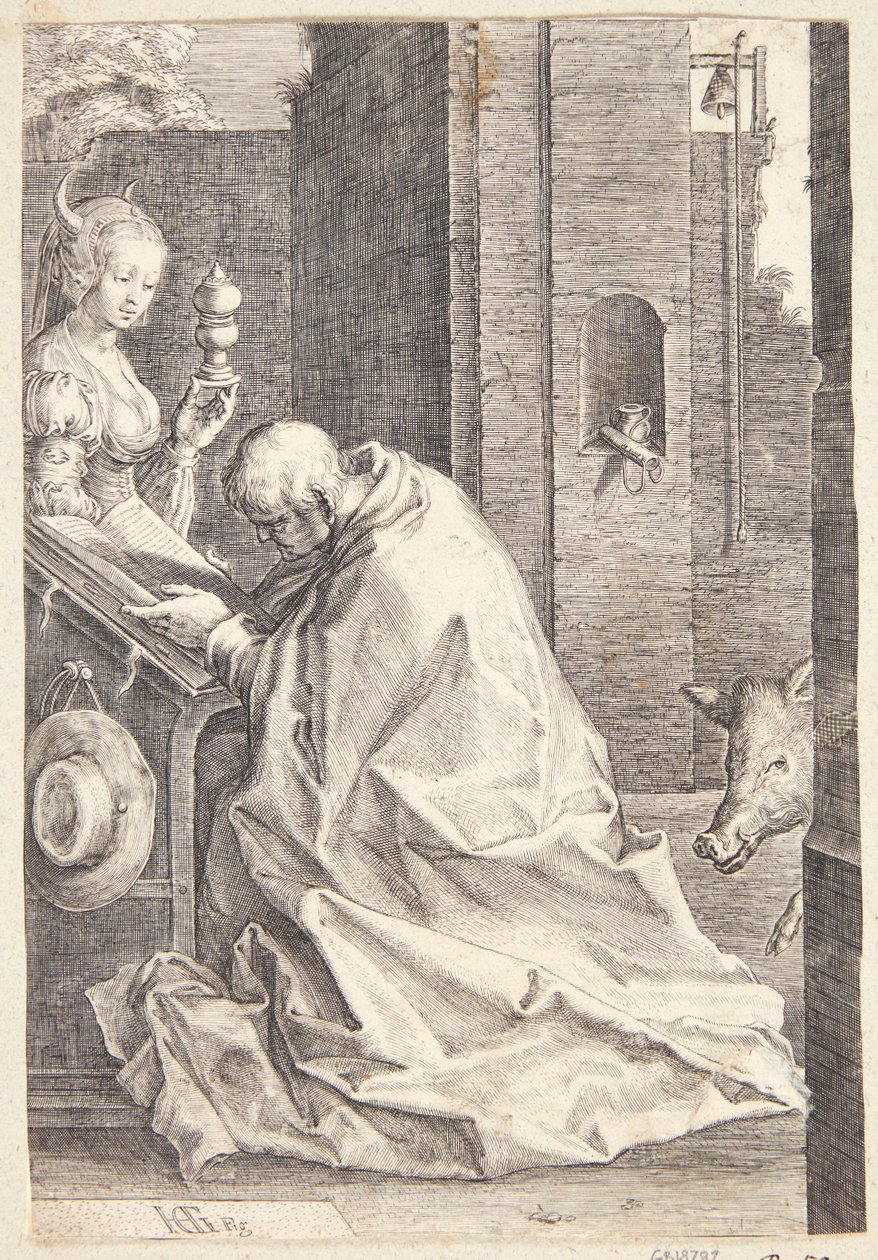 Szent Antal kísértései alkotó: Hendrick Goltzius