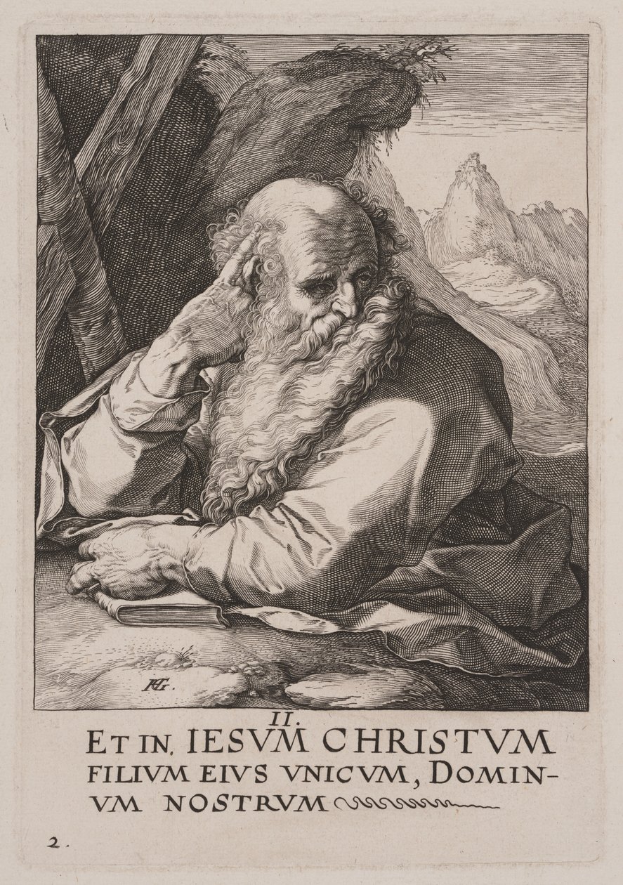 Szent András, Krisztustól, az apostoloktól és Szent Páltól a Hitvallással együtt alkotó: Hendrick Goltzius