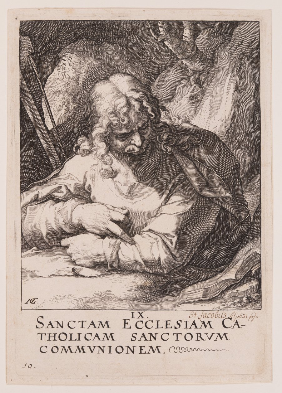 Kisebb Szent Jakab, Krisztus, az apostolok és Szent Pál a Hitvallással alkotó: Hendrick Goltzius