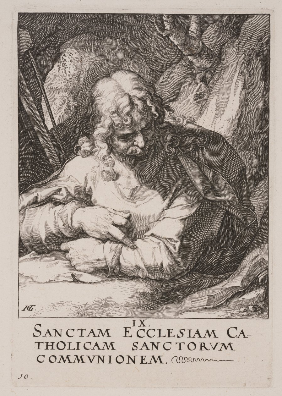 Kisebb Szent Jakab, Krisztus, az apostolok és Szent Pál a Hitvallással alkotó: Hendrick Goltzius