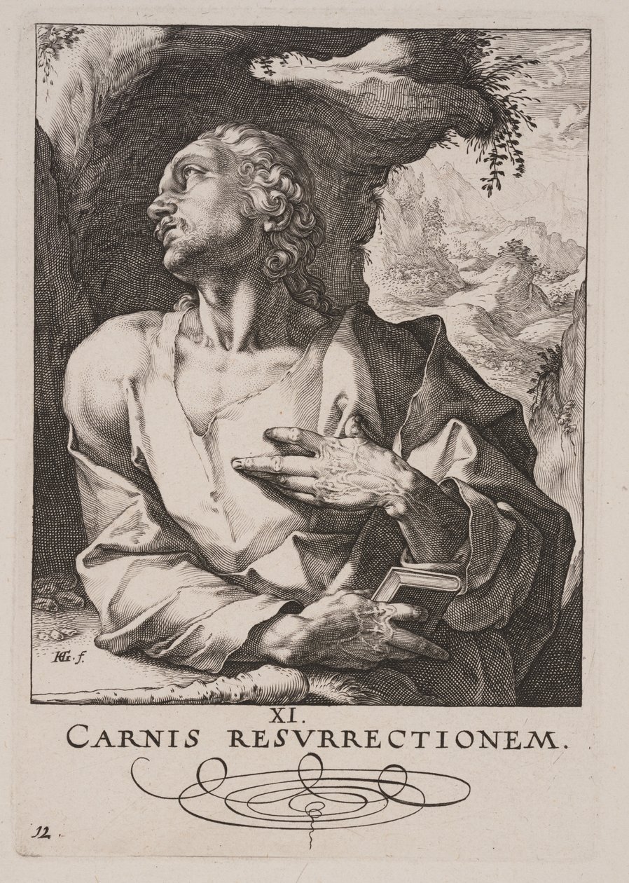 Thaddeus Szent Júdás, Krisztus, az apostolok és Szent Pál a hitvallásról alkotó: Hendrick Goltzius
