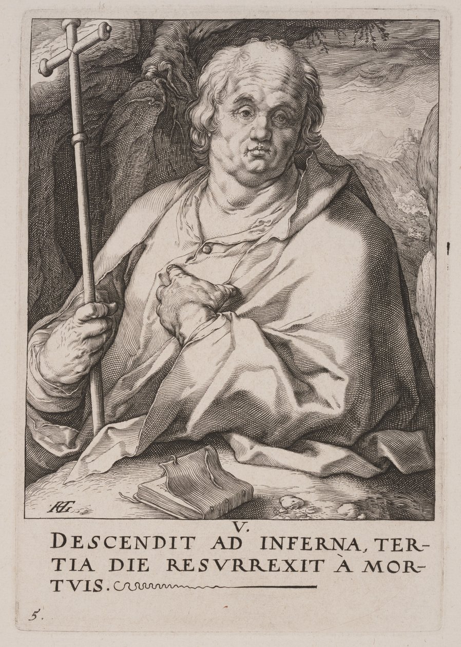 Szent Fülöp, Krisztustól, az apostoloktól és Szent Páltól a Hitvallással együtt. alkotó: Hendrick Goltzius