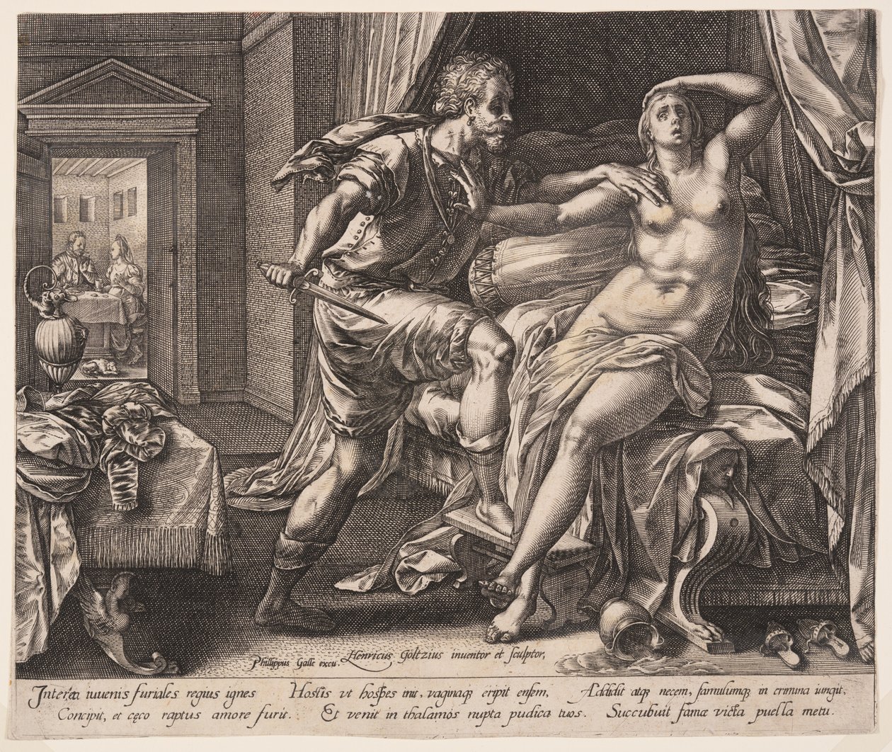 Tarquinius és Lucretia, Lucretia történetéből alkotó: Hendrick Goltzius