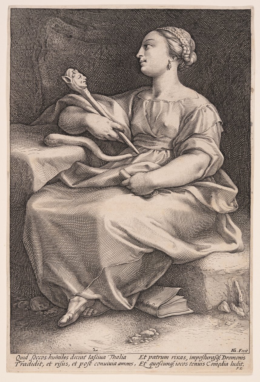 Thalia, a komédia múzsája, A kilenc múzsából alkotó: Hendrick Goltzius