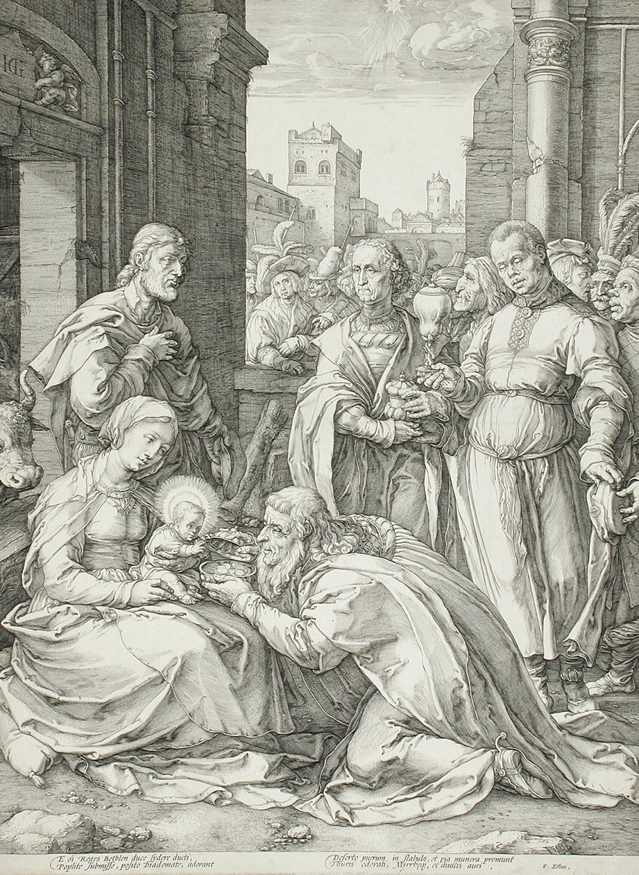 A három király imádása alkotó: Hendrick Goltzius