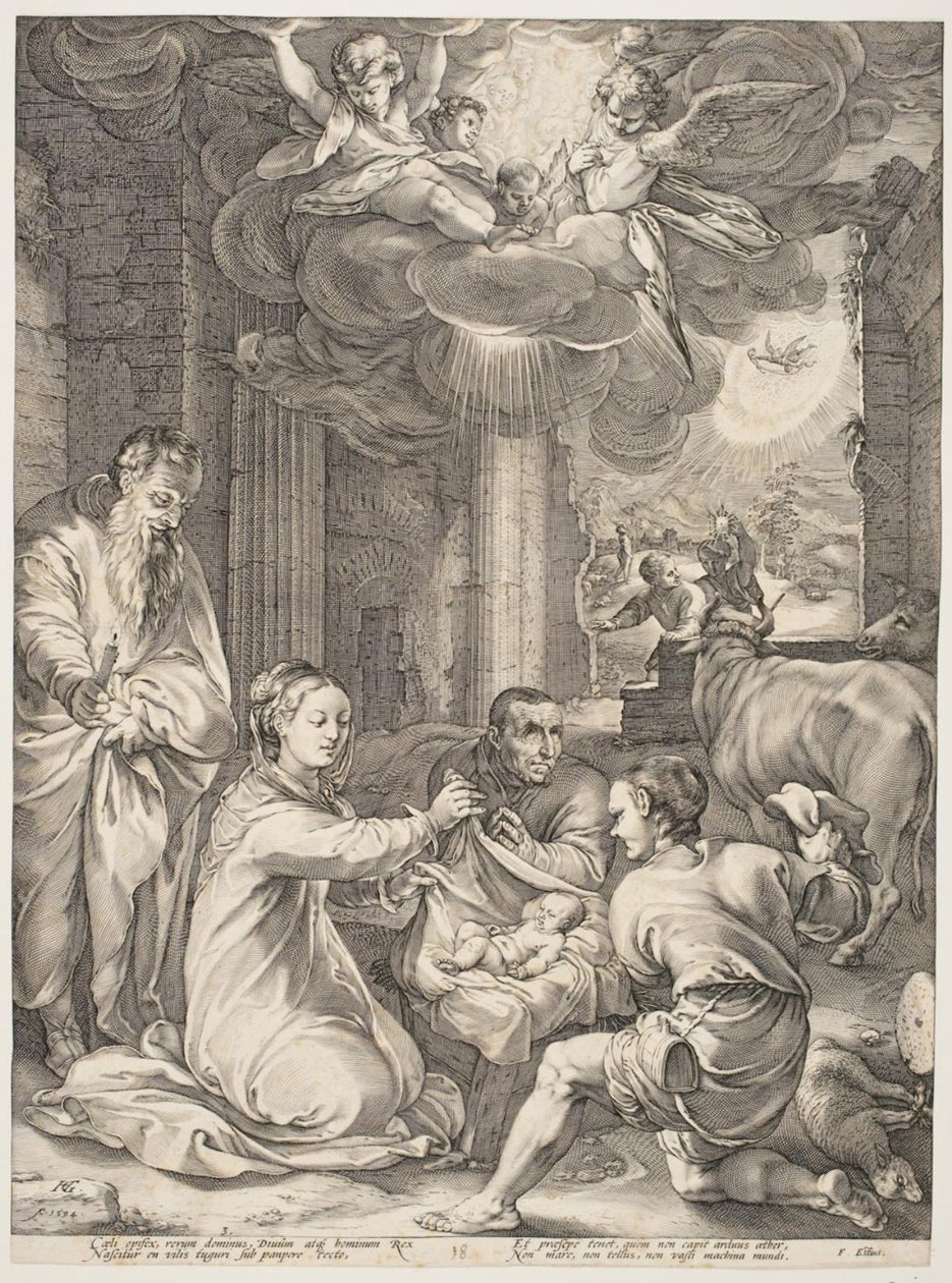 A Pásztorok imádata alkotó: Hendrick Goltzius