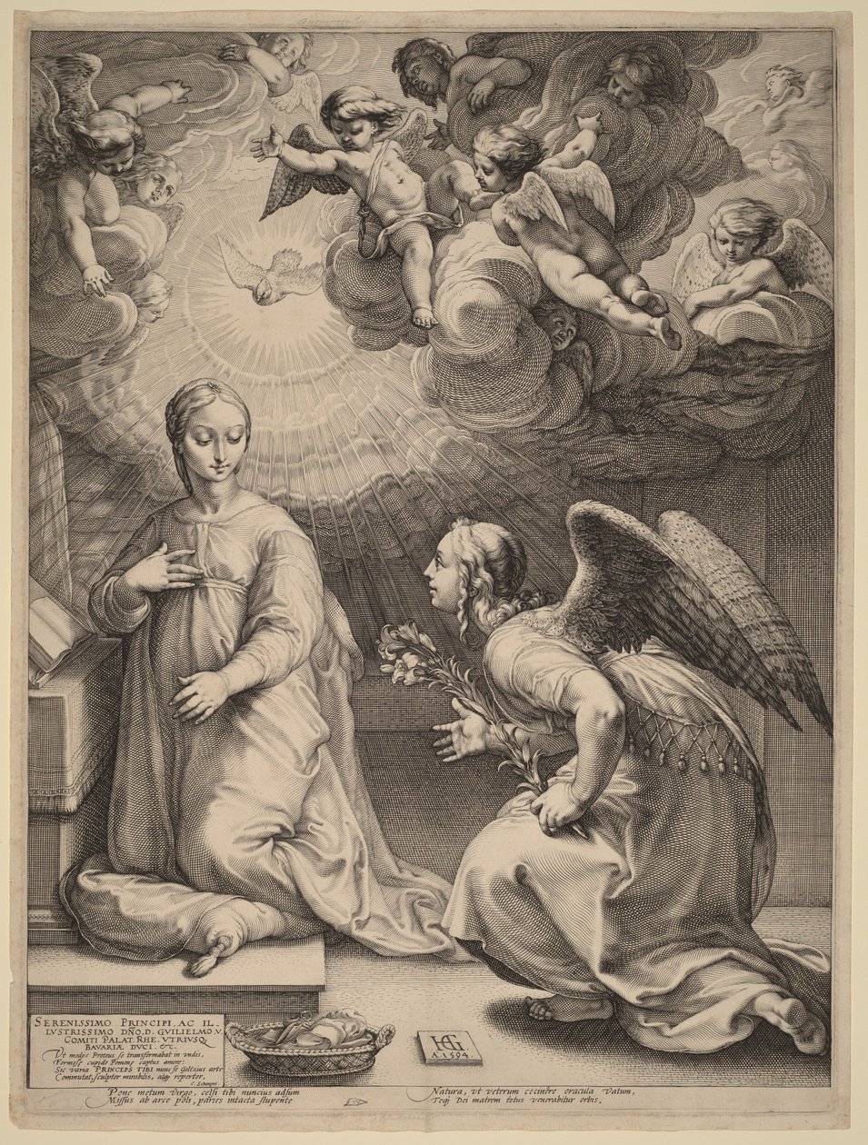 Az angyali üdvözlet alkotó: Hendrick Goltzius