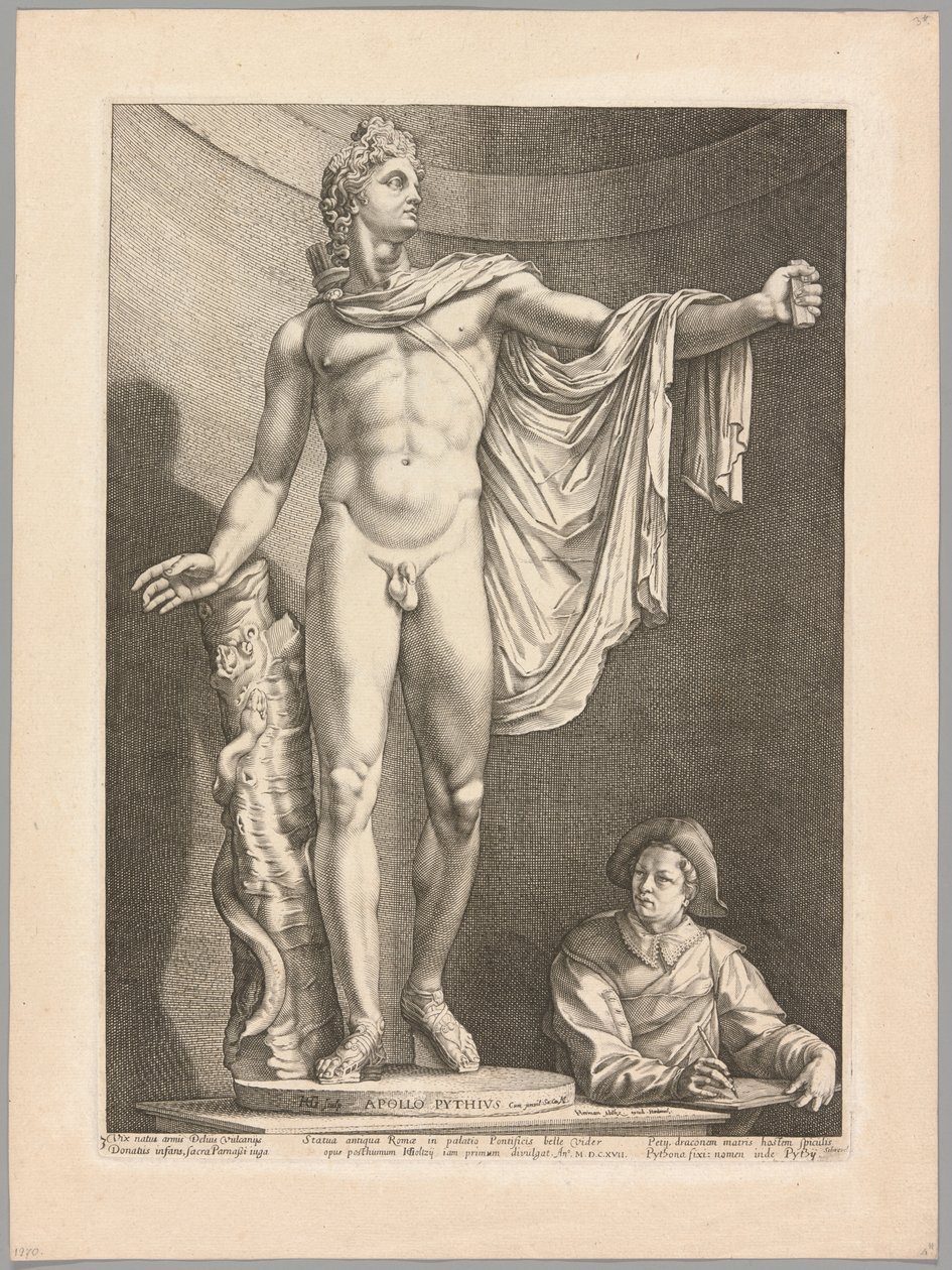 Az Apollo Belvedere, három híres antik szobor 3. táblája alkotó: Hendrick Goltzius