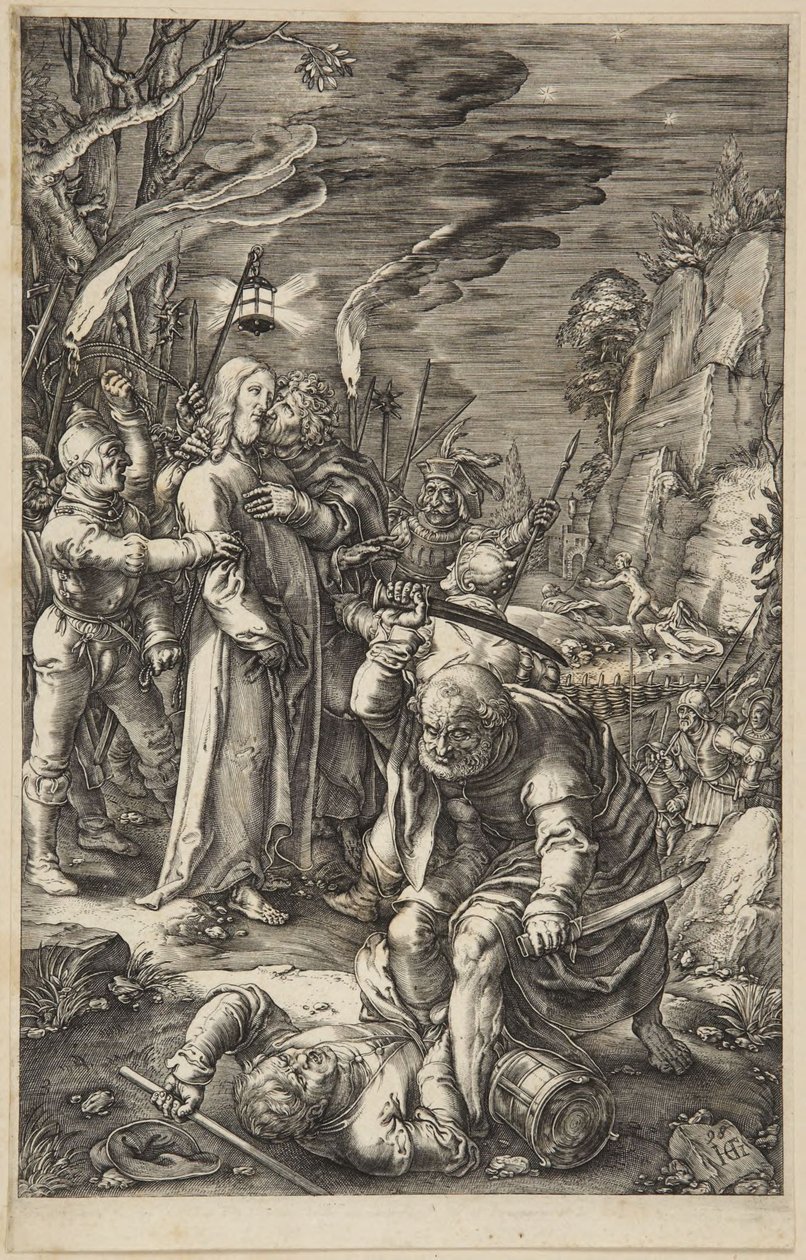 Krisztus elárulása alkotó: Hendrick Goltzius