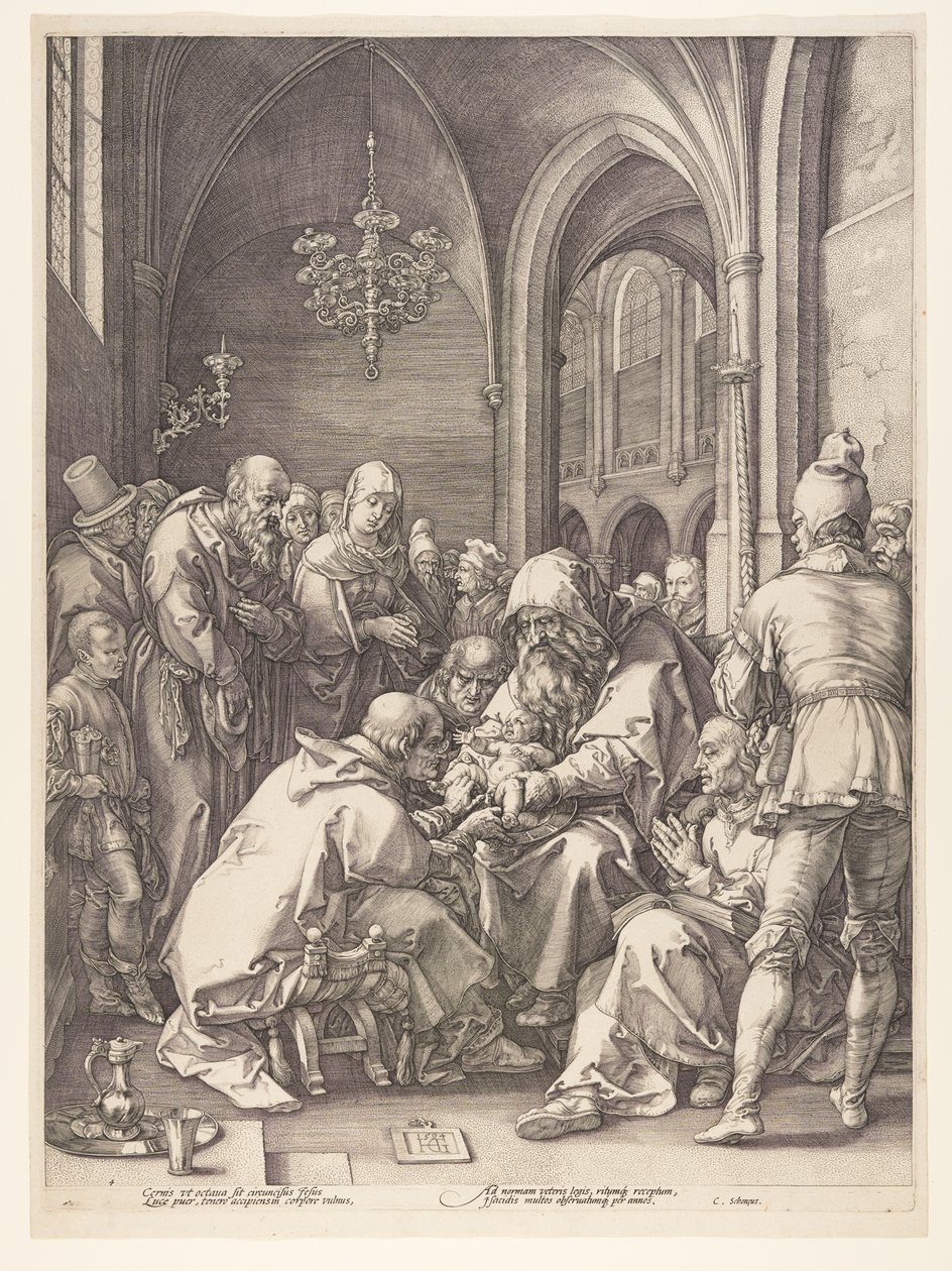 A körülmetélés, Krisztus születése és korai élete című fejezetből alkotó: Hendrick Goltzius