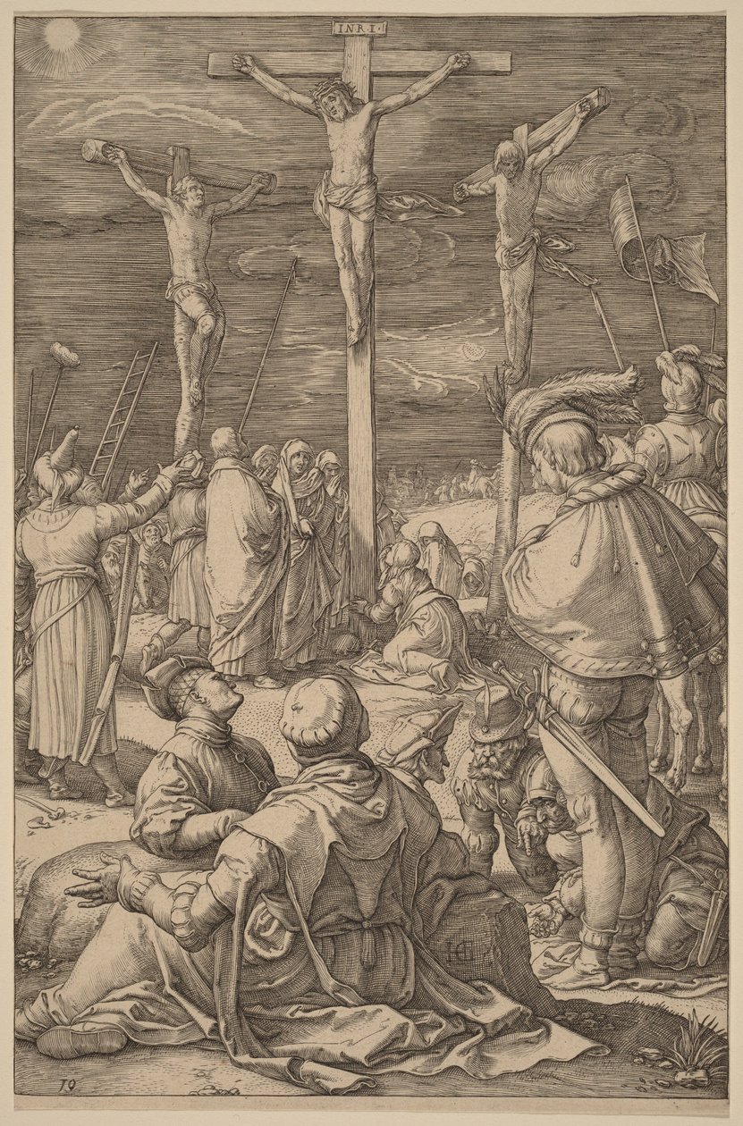 A keresztre feszítés alkotó: Hendrick Goltzius