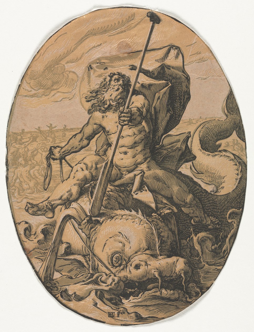 Az istenségek: Oceanus alkotó: Hendrick Goltzius