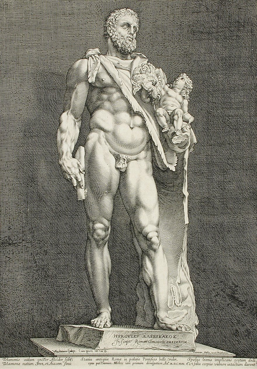Commodus császár Herkulesként alkotó: Hendrick Goltzius