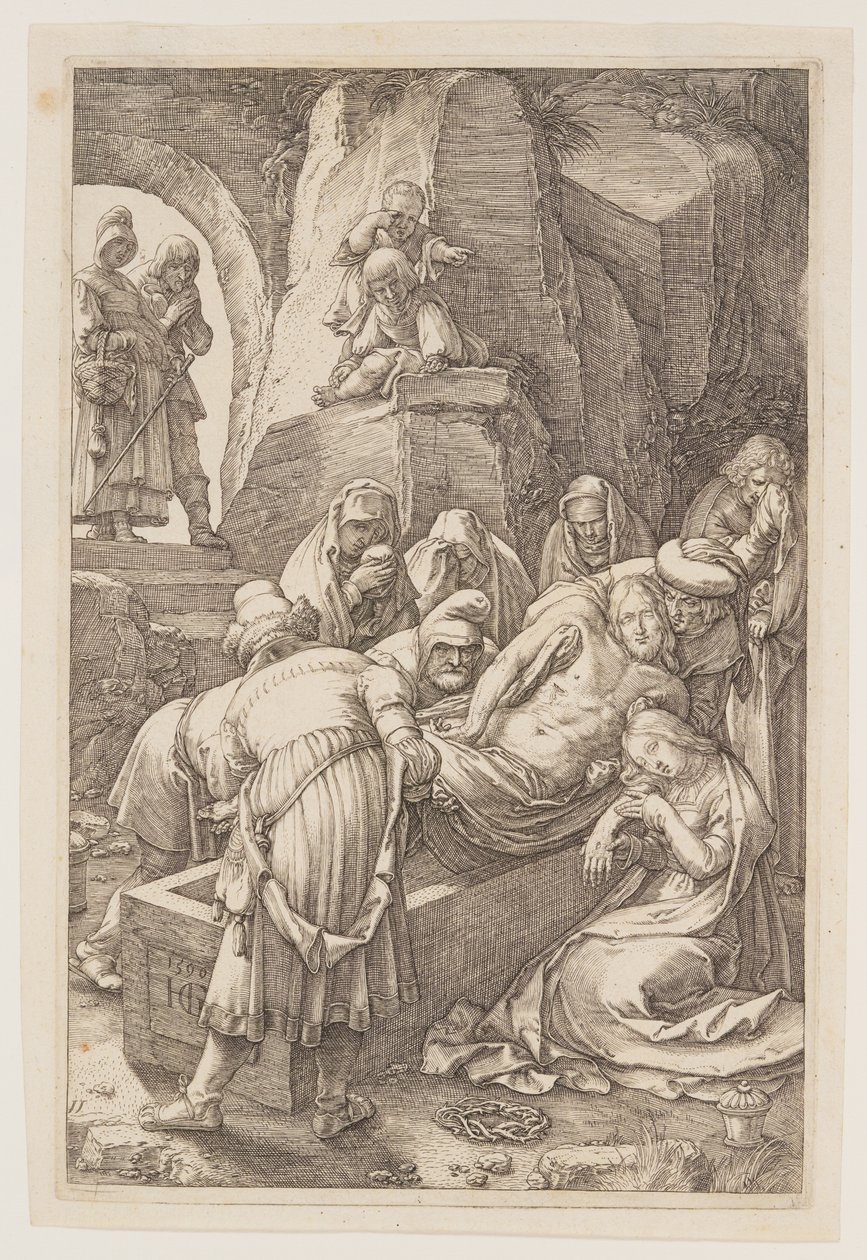 A sírbatétel, a Passióból alkotó: Hendrick Goltzius