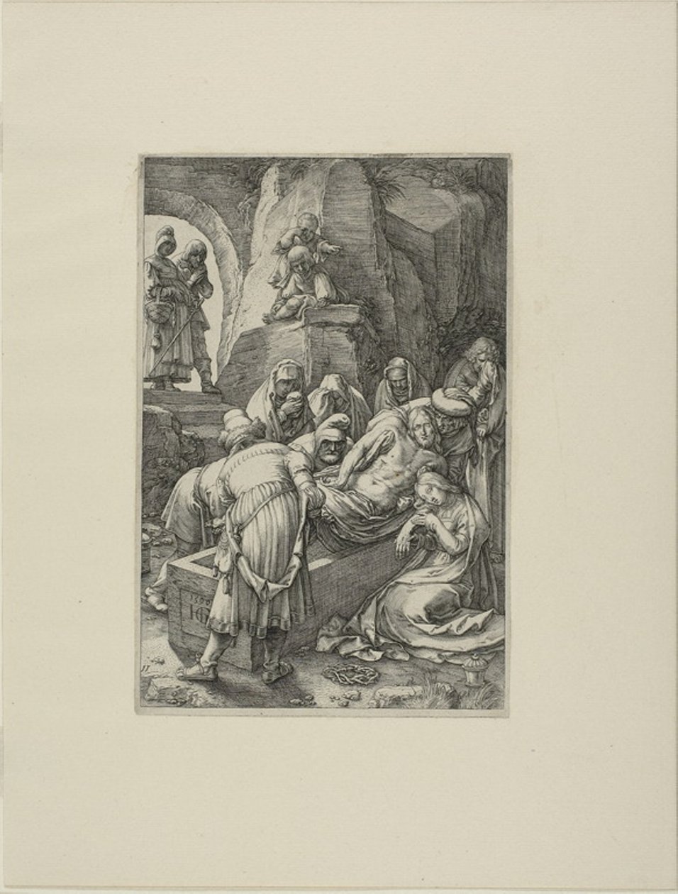 The Tombment, tizenegyedik lemez a Krisztus szenvedéséből alkotó: Hendrick Goltzius