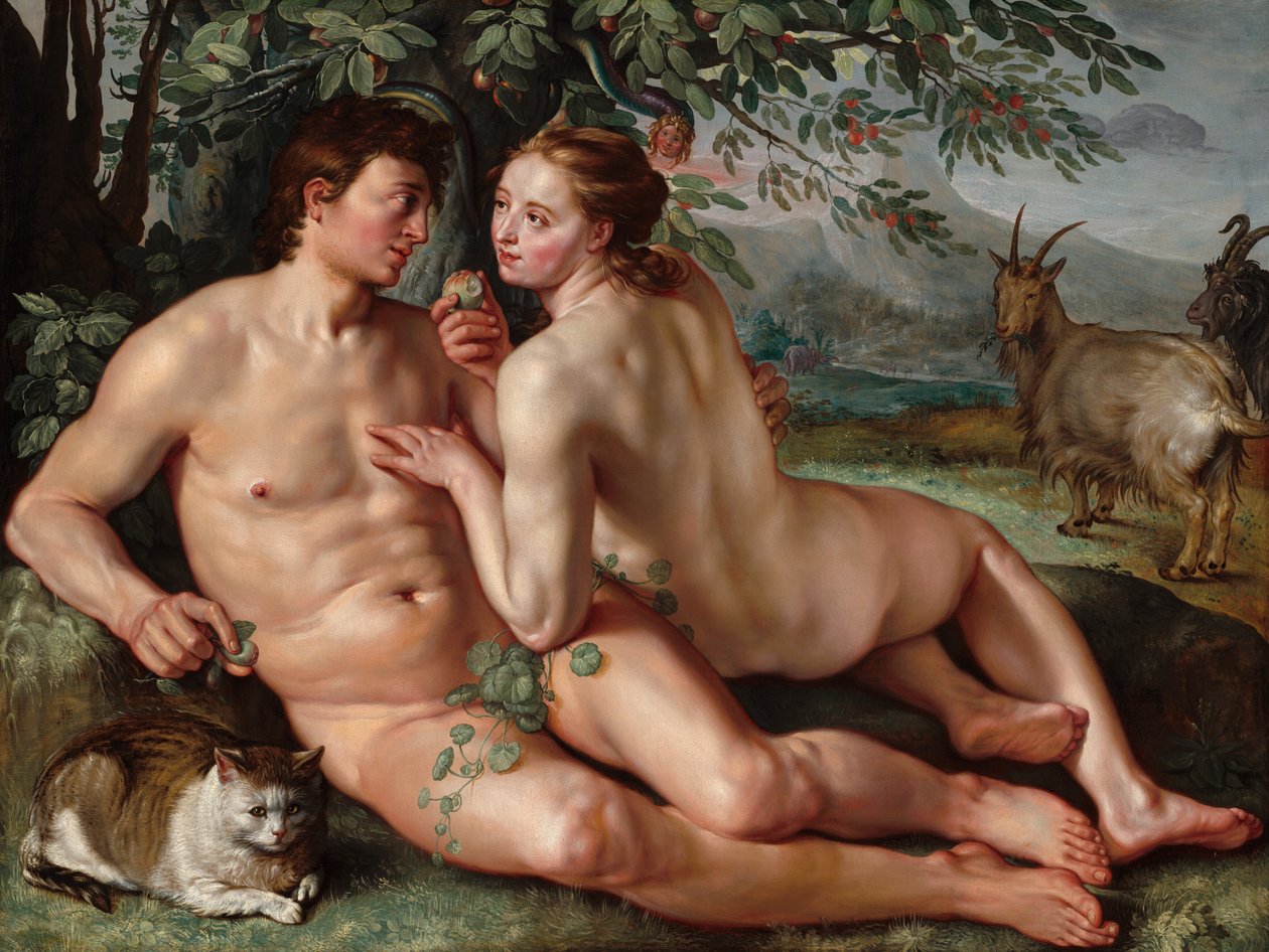 Az ember bukása alkotó: Hendrick Goltzius