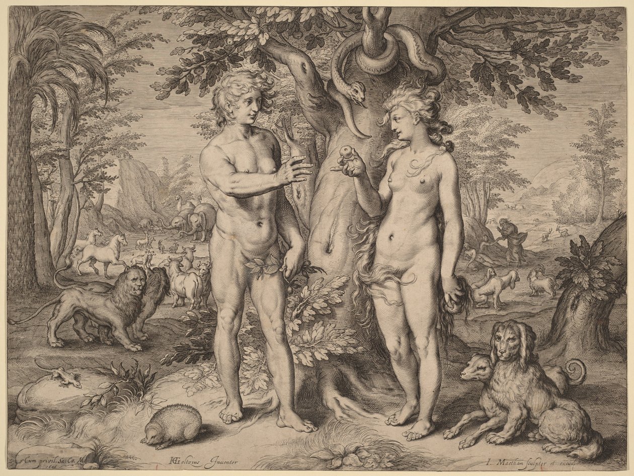 Az ember bukása alkotó: Hendrick Goltzius