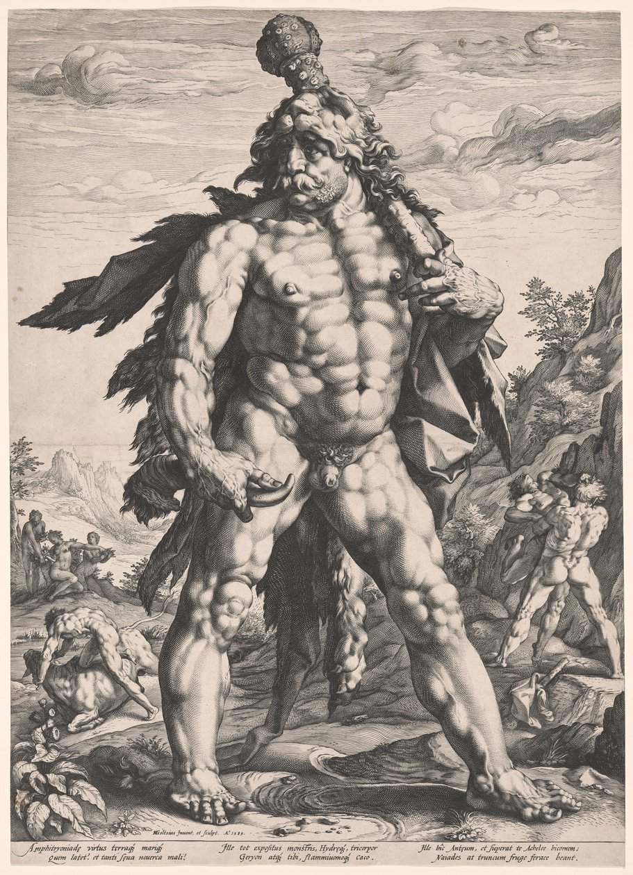 A nagy Herkules (Knollenman) alkotó: Hendrick Goltzius