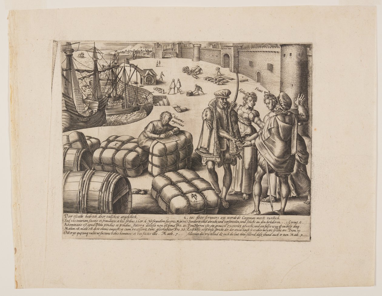 A tudatlan közjegyző, a Litis Abusus (A jog visszaélései) című könyvből. alkotó: Hendrick Goltzius
