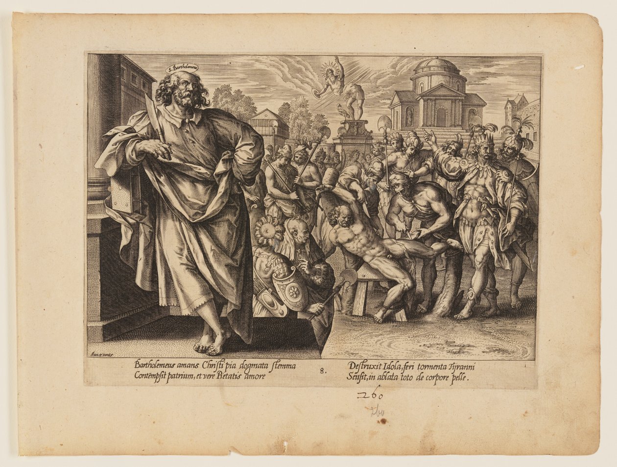 Szent Bertalan mártíromsága, Krisztus és az apostolok mártíromságából alkotó: Hendrick Goltzius