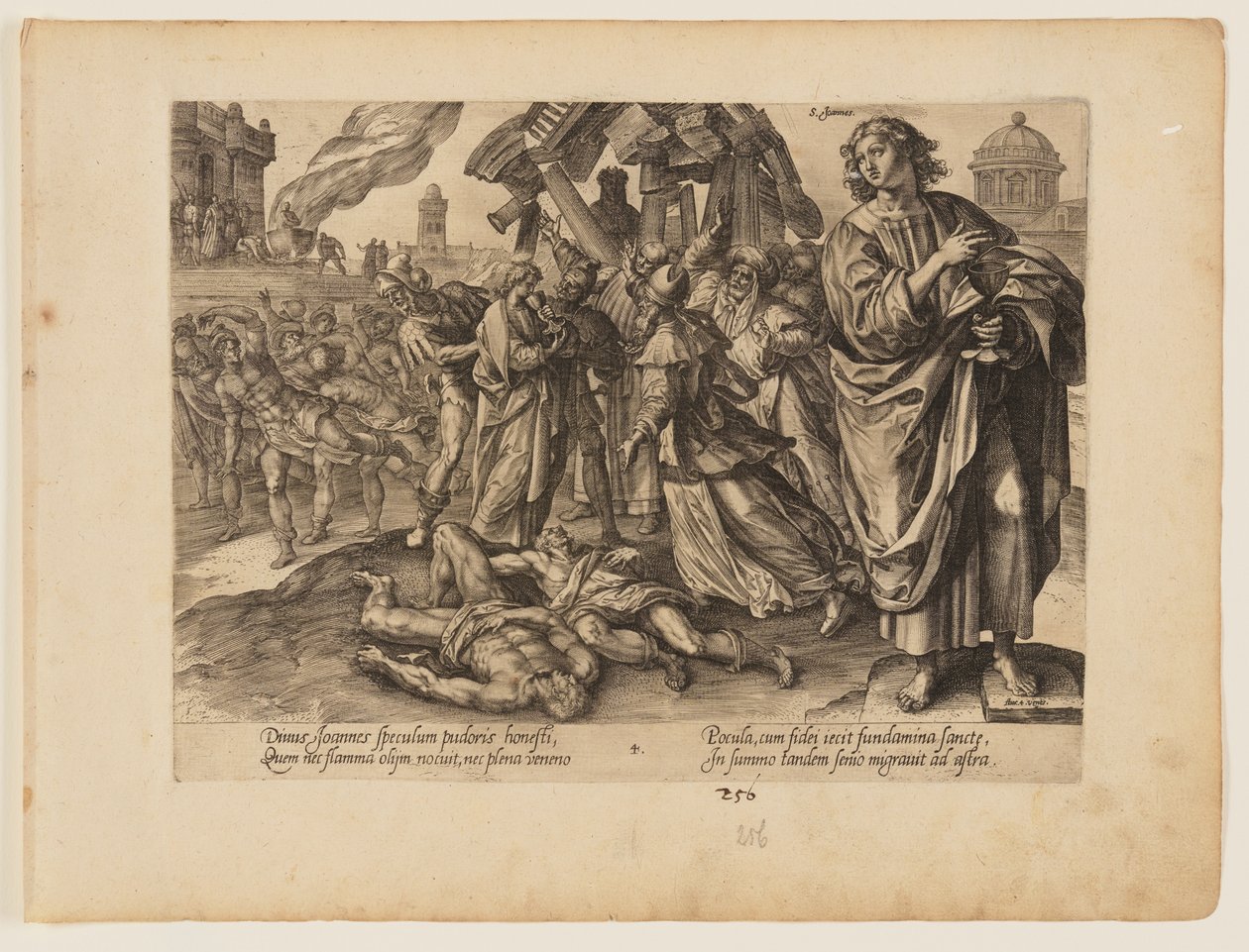 Szent János mártíromsága, Krisztus és az apostolok mártíromságából alkotó: Hendrick Goltzius