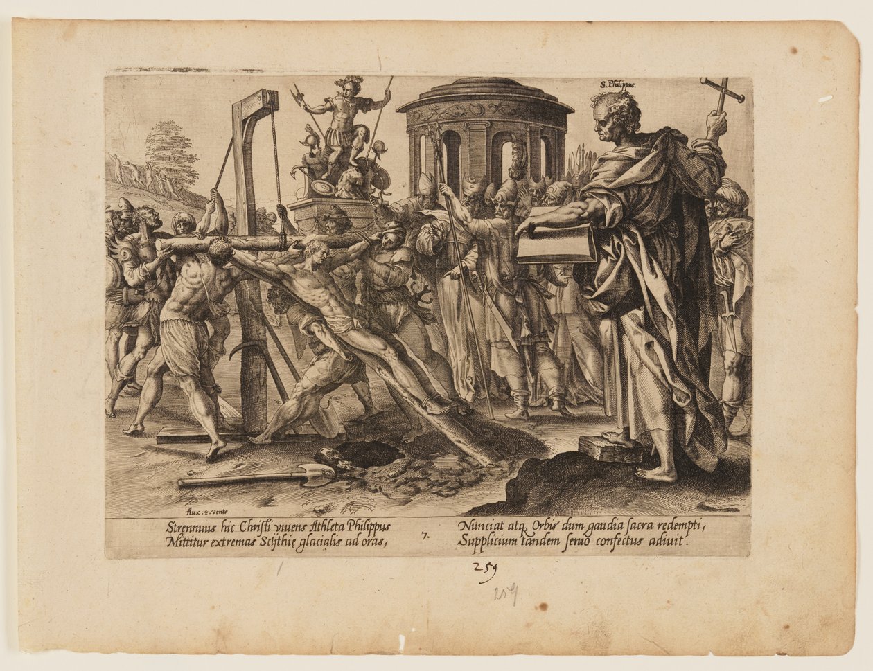 Szent Fülöp mártíromsága, Krisztus és az apostolok mártíromságából alkotó: Hendrick Goltzius