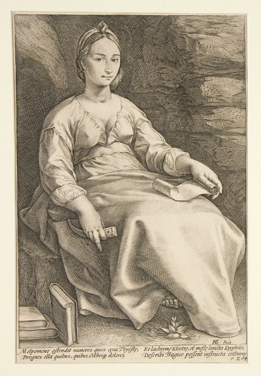 A kilenc múzsa: Melpomene, 3. a 9-es sorozatban alkotó: Hendrick Goltzius