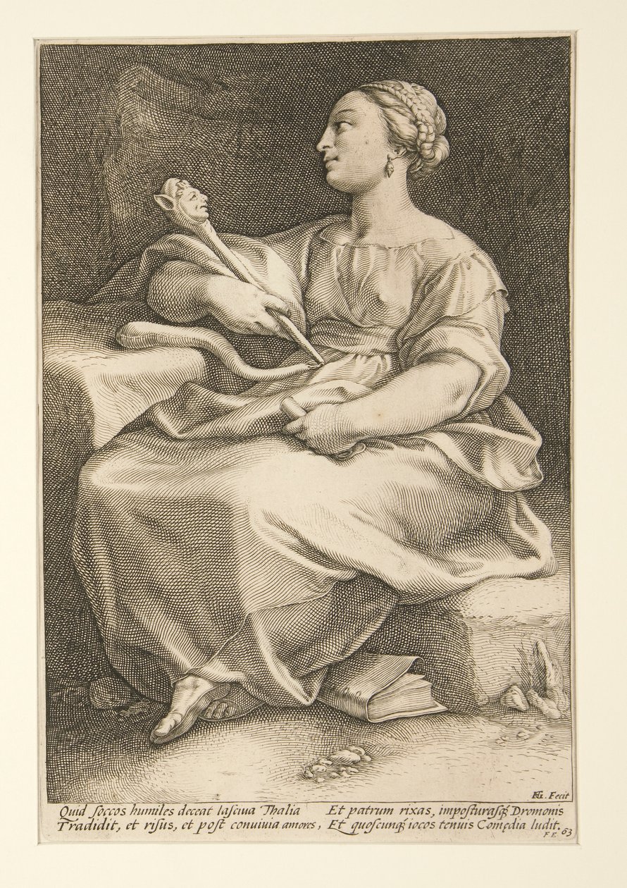 A kilenc múzsa: Thalia, 2. a 9-es sorozatban alkotó: Hendrick Goltzius