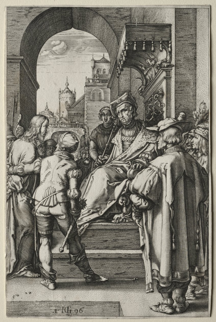 A szenvedés: Krisztus Pilátus előtt alkotó: Hendrick Goltzius